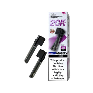 Angel 20k Vape Pods By Vape Bars for the Vapes Bar Angel 20K Rechargeable Vape Kit. Purple Edition Blue Razz Gummy Bear & Blueberry Cherry Cranberry Flavour