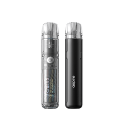 Four Aspire Cyber S vape kits in red and green, with transparent tops, displayed vertically.