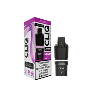 Avomi Cliq 6K Prefilled Replacement Pod Raspberry Blackcurrant Flavour for the Avomi Cliq Prefilled Vape Pod Kit