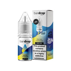 Bar Drop blue razz lemonade 10ml Nic Salt e-liquid - Perfect for refillable vape kits