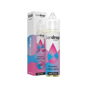 Bar Drop Blueberry Cotton Candy Flavour 50ml Shortfill Vape Juice Great For Refillable Pod Vape Kits & MTL Vape Tanks