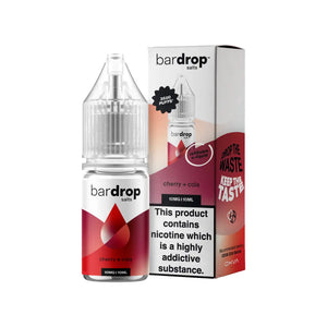 Bar Drop cherry cola 10ml Nic Salt e-liquid - Perfect for refillable vape kits