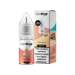 Bar Drop frozen peach 10ml Nic Salt e-liquid - Perfect for refillable vape kits