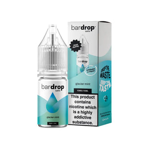 Bar Drop Glacier Mint 10ml Nic Salt E-liquid - Perfect for Refillable Vape Kits