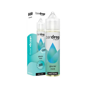Bar Drop Glacier Mint Flavour 50ml Shortfill Vape Juice Great For Refillable Pod Vape Kits & MTL Vape Tanks