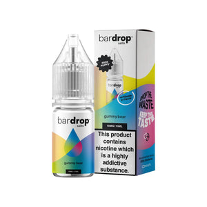 Bar Drop gummy bear 10ml Nic Salt e-liquid - Perfect for refillable vape kits