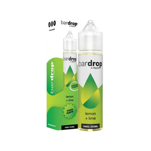 Bar Drop Lemon & Lime Flavour 50ml Shortfill Vape Juice Great For Refillable Pod Vape Kits & MTL Vape Tanks