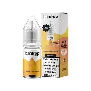 Bar Drop mango lemonade 10ml Nic Salt e-liquid - Perfect for refillable vape kits