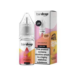 Bar Drop pink grapefruit 10ml Nic Salt e-liquid - Perfect for refillable vape kits