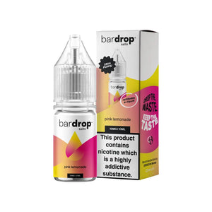 Bar Drop pink lemonade 10ml Nic Salt e-liquid - Perfect for refillable vape kits