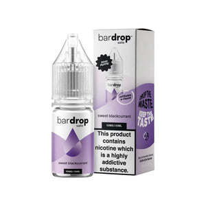 Bar Drop sweet blackcurrant 10ml Nic Salt e-liquid - Perfect for refillable vape kits