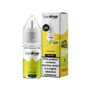 Bar Drop Yellow Pear 10ml Nic Salt e-liquid - Perfect for refillable vape kits