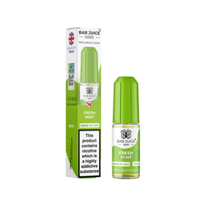 Bar Juice 5000 10ml Nic Salt Fresh Mint flavour perfect for Pod Vape Kits