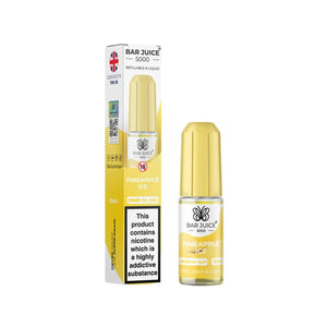 Bar Juice 5000 10ml Nic Salt Pineapple Ice flavour perfect for Pod Vape Kits