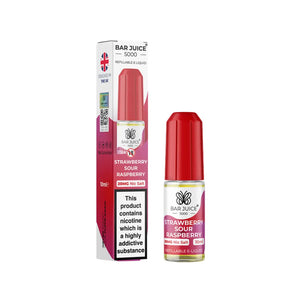 Bar Juice 5000 10ml Nic Salt Strawberry Sour Raspberry flavour perfect for Pod Vape Kits