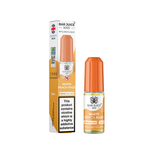 Bar Juice 5000 10ml Nic Salt White Peach Razz flavour perfect for Pod Vape Kits