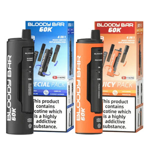 Bloody Bar 60k Pod Vape Kit in Special Pack and Juicy Pack Flavour, Offering Up to 60000 Puffs