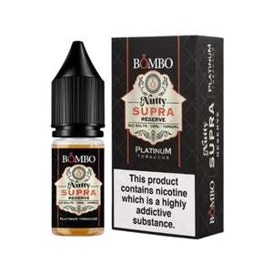 Bombo nutty supra reserve flavour 10ml Nic Salt E-liquid - Perfect for Refillable Vape Kits