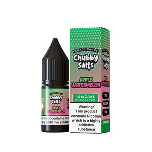 Chubby Apple Watermelon Flavour 10ml Nic Salt E-liquid - Perfect for Refillable Vape Kits