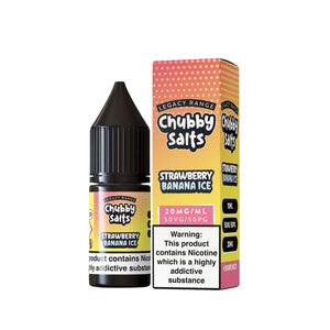 Chubby Strawberry Banana Ice Flavour 10ml Nic Salt E-liquid - Perfect for Refillable Vape Kits