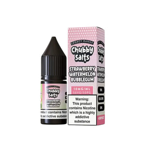 Chubby Strawberry Watermelon Bubblegum Flavour 10ml Nic Salt E-liquid - Perfect for Refillable Vape Kits