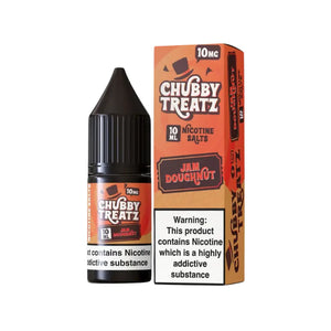 Chubby Treatz Jam Doughnut Flavour 10ml Nic Salt E-liquid perfect for Refillable Vape Kits