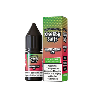 Chubby Watermelon Ice Flavour 10ml Nic Salt E-liquid - Perfect for Refillable Vape Kits