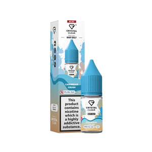 Crystal Clear Nic Salts - Caribbean Crush flavour, this nicotine salt e-liquid is Designed for refillable pod systems