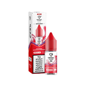 Crystal Clear Nic Salts - Strawberry watermelon bubblegum flavour, this nicotine salt e-liquid is Designed for refillable pod systems