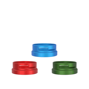 Damn Vape Nitrous RDA Beauty & AFC Ring for the Damn Vape Nitrous RDA in red, blue, and green.