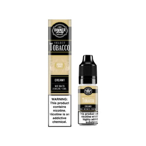 Dinner Lady Select Tobacco Creamy 10ml Nic Salt perfect for for refillable vape kits