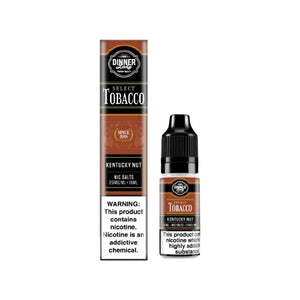 Dinner Lady Select Tobacco Kentucky Nut 10ml Nic Salt perfect for refillable vape kits
