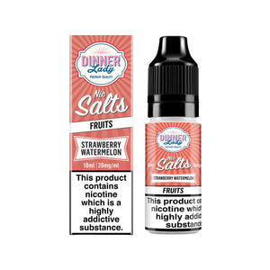Dinner Lady Strawberry Watermelon Flavour 10ml Nic Salt E-liquid perfect for Refillable Vape Kit