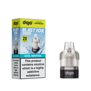 Dojo Blast 10K Prefilled Pods for The Dojo Blast 10k Vape kit - Cool Menthol Flavour