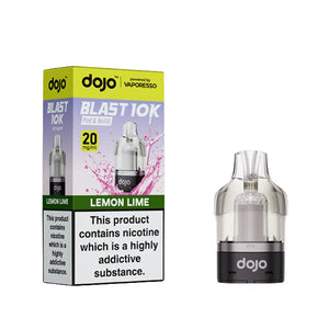 Dojo Blast 10K Prefilled Pods for The Dojo Blast 10k Vape kit - Lemon Lime Flavour