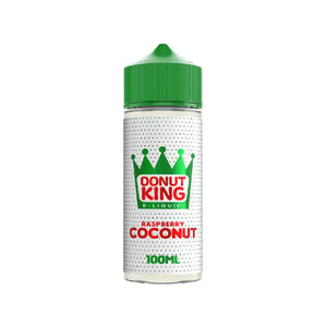 Donut King Raspberry Coconut Flavour 100ml Vape Juice Perfect for Sub-ohm Vape Kits & Sub-ohm Vape Tanks