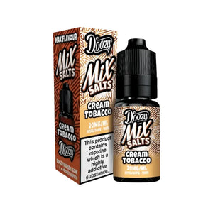 Doozy Mix Cream Tobacco Flavour 10ml Nic Salt E-liquid perfect for Refillable Vape Kits