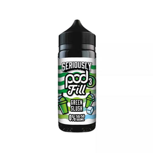 Doozy Seriously Pod Fill Green Slush Flavour Great for Refillable Pod Vapes, AIO Kits and MTL Vape Tanks