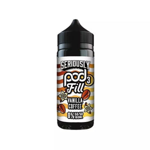Doozy Seriously Pod Fill Vanilla Coffee Flavour Great for Refillable Pod Vapes, AIO Kits and MTL Vape Tanks