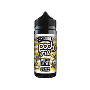 Doozy Seriously Pod Fill Vanilla Custard Flavour Great for Refillable Pod Vapes, AIO Kits and MTL Vape Tanks