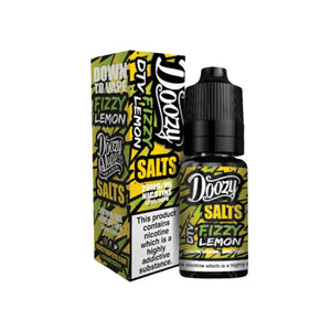 Doozy Vape Fizzy Lemon Flavour 10ml Nic Salt E-liquid perfect for Refillable Vape Kits
