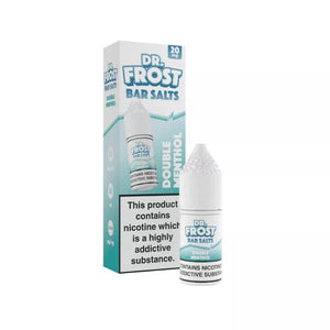 dr frost 10ml bar salt double menthol flavour available in 10mg and 20mg great for refillable pod vape kits