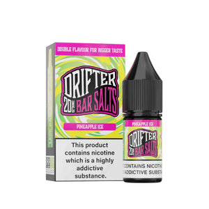 Drifter Bar Salts Pineapple Ice Flavour 10ml Nic Salt E-liquid - Perfect for Refillable Vape Kits