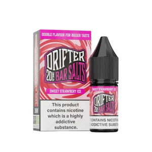 Drifter Bar Salts Sweet Strawberry Ice Flavour 10ml Nic Salt E-liquid - Perfect for Refillable Vape Kits