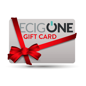 ECIGONE gift card with a red ribbon and bow.
