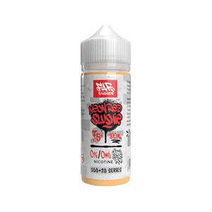 Neon Red Slushie 100ml shortfill bottle by Element, 0mg nicotine, white and red label.