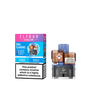 Elf Bar Dual 10K Refill Pods for the Elf Bar Dual 10k Vape Kit - Acai Berry Lemonade - Acai Berry Blueberry