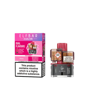 Elf Bar Dual 10K Refill Pods for the Elf Bar Dual 10k Vape Kit - Cherry Edition - Cherry - Strawberry Raspberry Cherry Ice