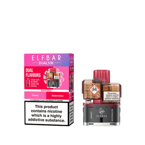Elf Bar Dual 10K Refill Pods for the Elf Bar Dual 10k Vape Kit - Special Edition - Cherry - Watermelon