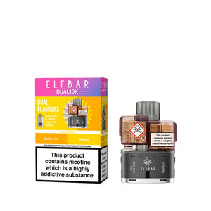 Elf Bar Dual 10K Refill Pods for the Elf Bar Dual 10k Vape Kit - Summer Edition - Banana Ice - Mango